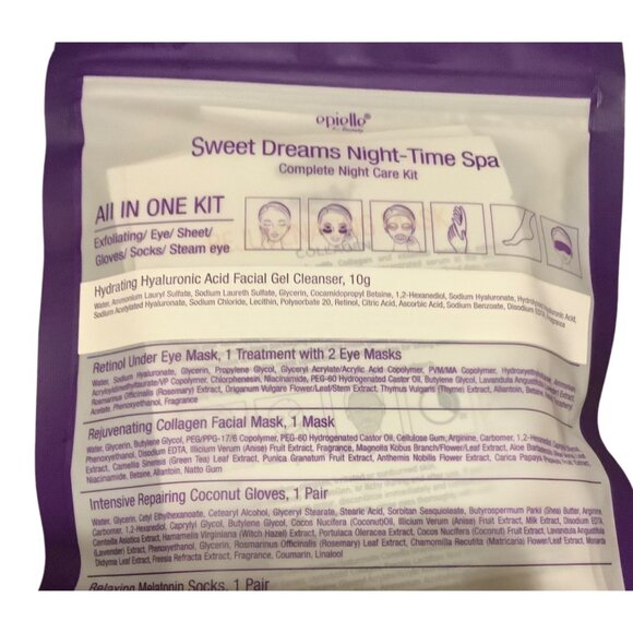 Sweet Dreams Night-Time Spa Complete Night Care Kit Epielle 6 Items Relaxation - Picture 7 of 7